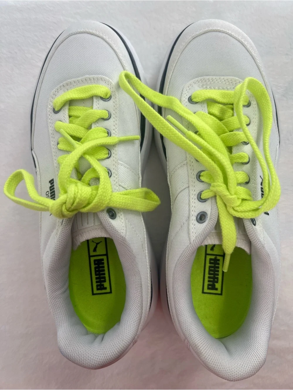 Puma Oslo Maja “Summer” Canvas In White  Platform Sneakers Sz 7.5 Blokecore